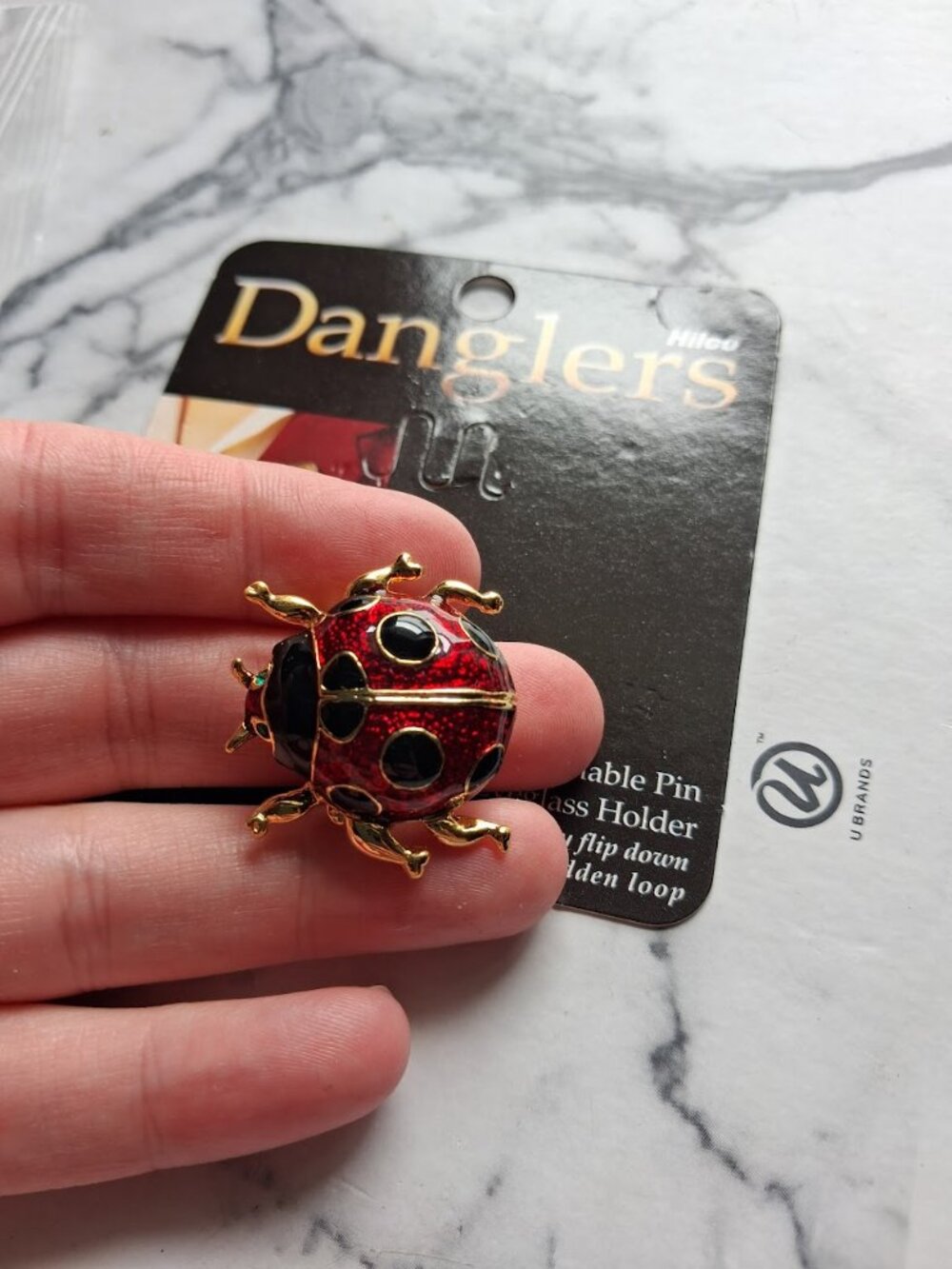 Vintage Ladybug Danglers pin